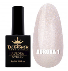 Гель-лак для дизайну Aurora Designer з ефектом втирання, 9 мл. №1