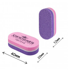 Упаковка бафів Designer 30шт міні 4см 180/240 - рожевий з фіолетовим