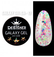 Galaxy Gel Глітерний гель Designer Professional з блискітками, 10 мл. GA-12