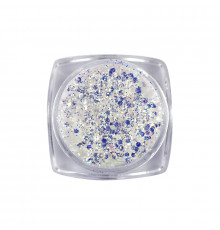 Декор для ногтей Starlet Professional блестки с конфетти DT-02, цвет серебряный с перламутром